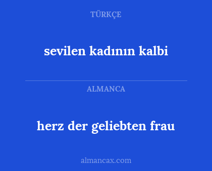 herz der geliebten frau - sevilen kadının kalbi