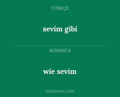 sevim gibi - wie sevim