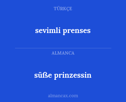 sevimli prenses - süße prinzessin