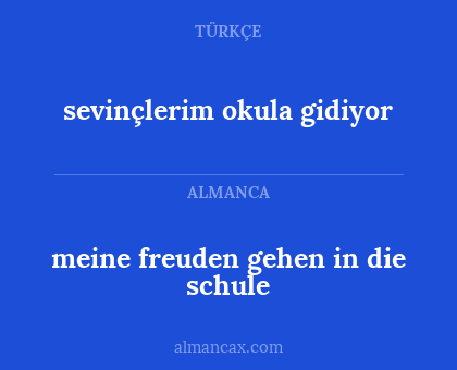 meine freuden gehen in die schule - sevinçlerim okula gidiyor