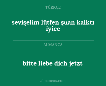 sevişelim lütfen şuan kalktı iyice - bitte liebe dich jetzt