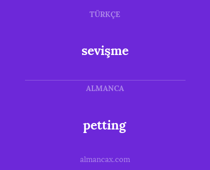 petting - sevişme