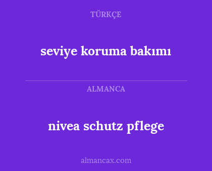 seviye koruma bakımı - nivea schutz pflege