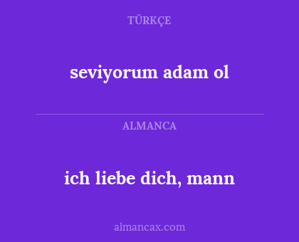 ich liebe dich, mann - seviyorum adam ol