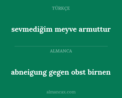 abneigung gegen obst birnen - sevmediğim meyve armuttur