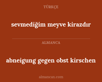 abneigung gegen obst kirschen - sevmediğim meyve kirazdır