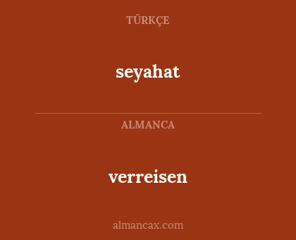 seyahat - verreisen