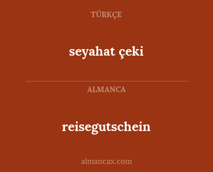 reisegutschein - seyahat çeki