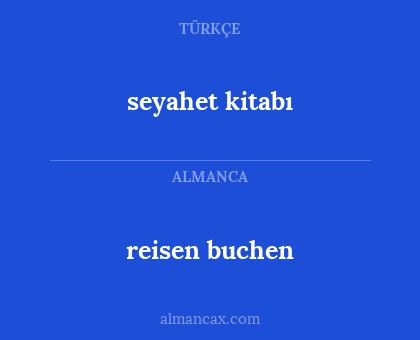 seyahet kitabı - reisen buchen