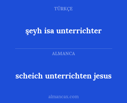 scheich unterrichten jesus - şeyh isa unterrichter