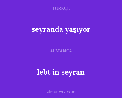 lebt in seyran - seyranda yaşıyor