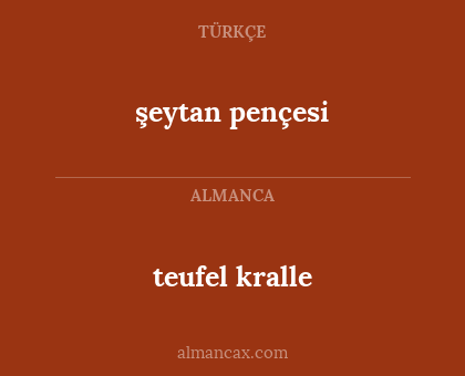teufel kralle - şeytan pençesi