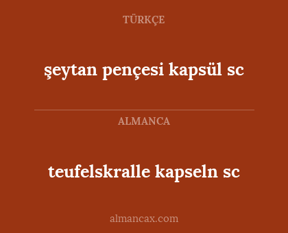 şeytan pençesi kapsül sc - teufelskralle kapseln sc