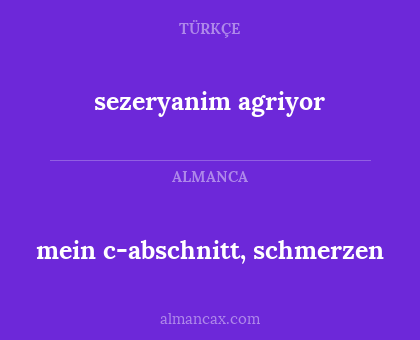 sezeryanim agriyor - mein c-abschnitt, schmerzen