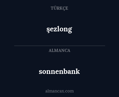 şezlong - sonnenbank