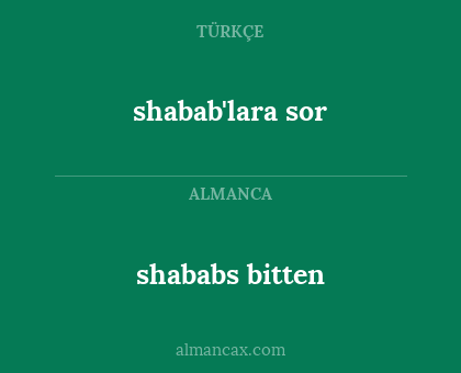 shababs bitten - shabab'lara sor