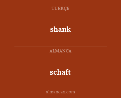 schaft - shank
