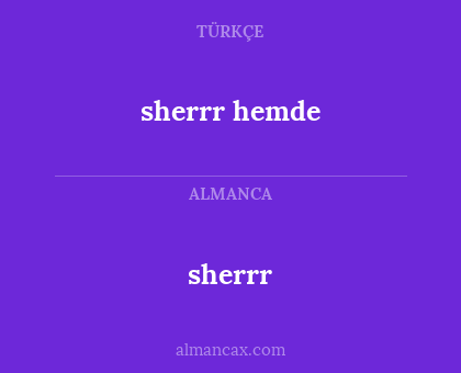 sherrr - sherrr hemde