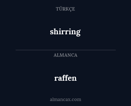 raffen - shirring