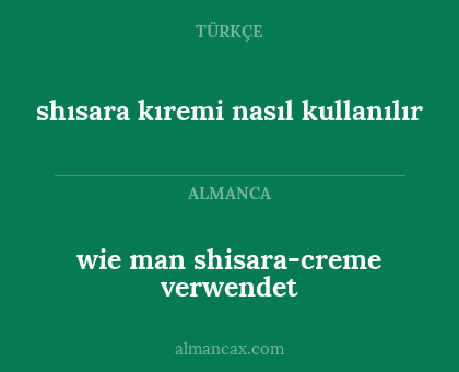 wie man shisara-creme verwendet - shısara kıremi nasıl kullanılır