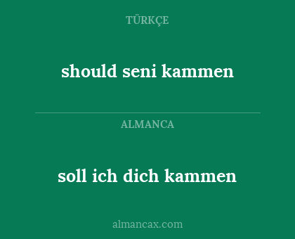should seni kammen - soll ich dich kammen
