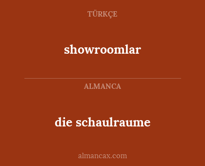 die schaulraume - showroomlar