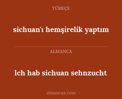 lch hab sichuan sehnzucht - sichuan'ı hemşirelik yaptım