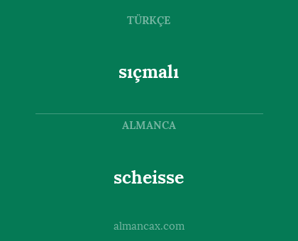 scheisse - sıçmalı