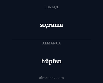 sıçrama - hüpfen