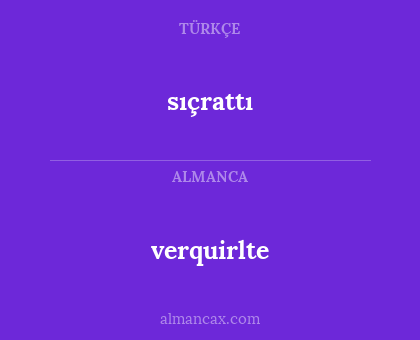 verquirlte - sıçrattı