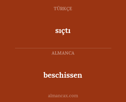 sıçtı - beschissen