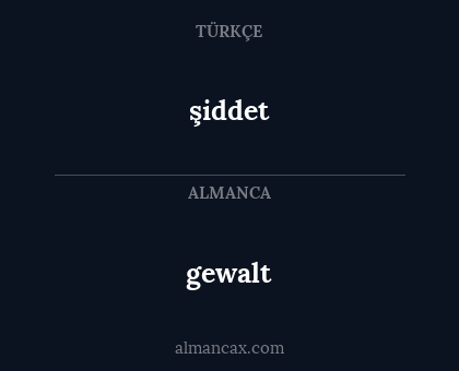 gewalt - şiddet
