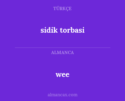 wee - sidik torbasi