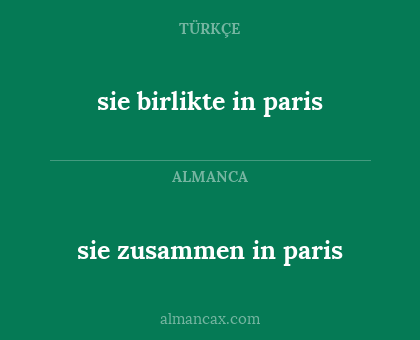 sie zusammen in paris - sie birlikte in paris
