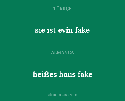sıe ıst evin fake - heißes haus fake