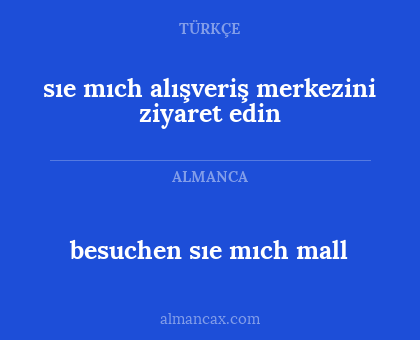 besuchen sıe mıch mall - sıe mıch alışveriş merkezini ziyaret edin