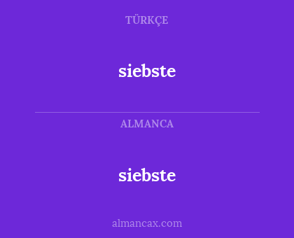 siebste - siebste