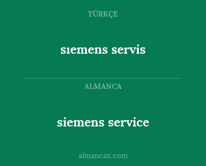 siemens service - sıemens servis