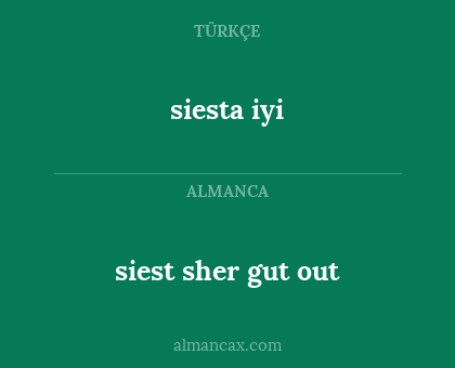 siest sher gut out - siesta iyi