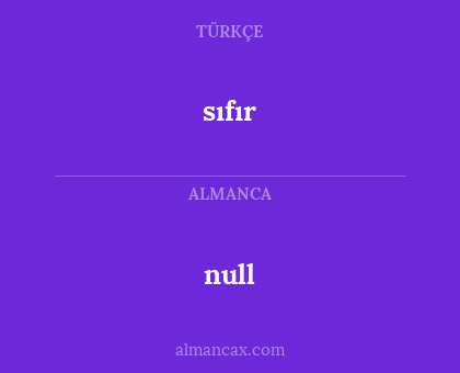 null - sıfır