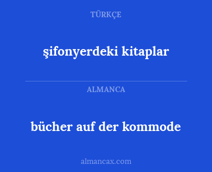 şifonyerdeki kitaplar - bücher auf der kommode
