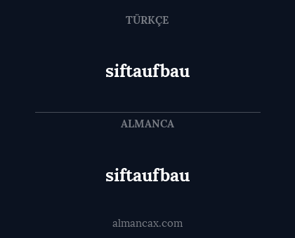 siftaufbau - siftaufbau