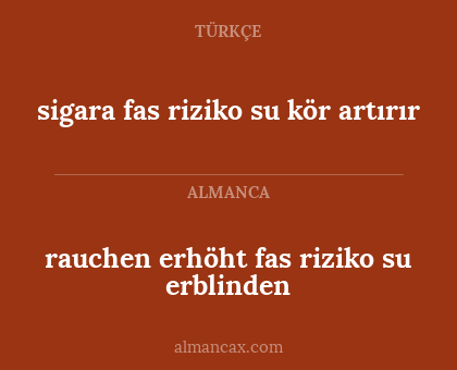 rauchen erhöht fas riziko su erblinden - sigara fas riziko su kör artırır