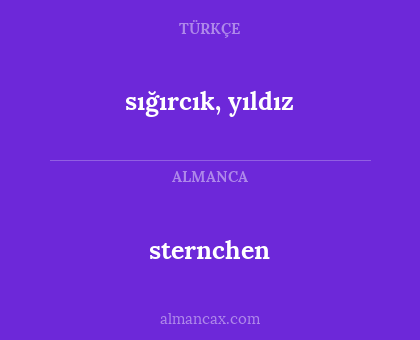 sığırcık, yıldız - sternchen