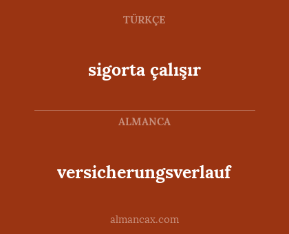 sigorta çalışır - versicherungsverlauf