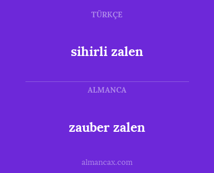zauber zalen - sihirli zalen
