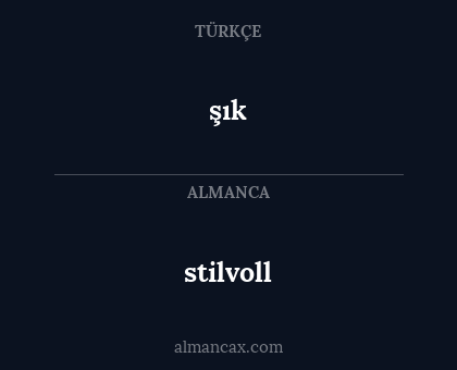 şık - stilvoll