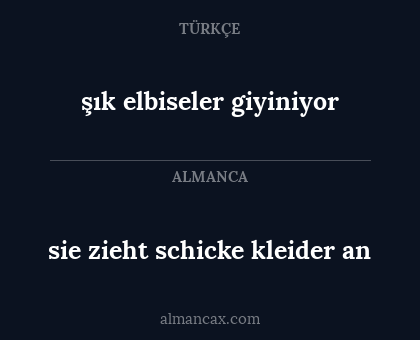 şık elbiseler giyiniyor - sie zieht schicke kleider an