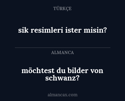 möchtest du bilder von schwanz? - sik resimleri ister misin?