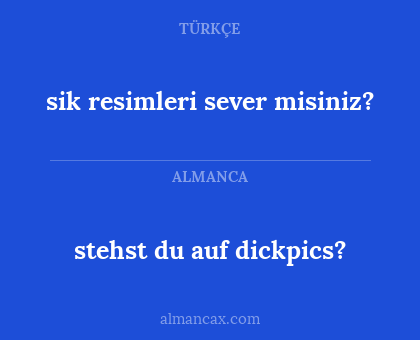sik resimleri sever misiniz? - stehst du auf dickpics?